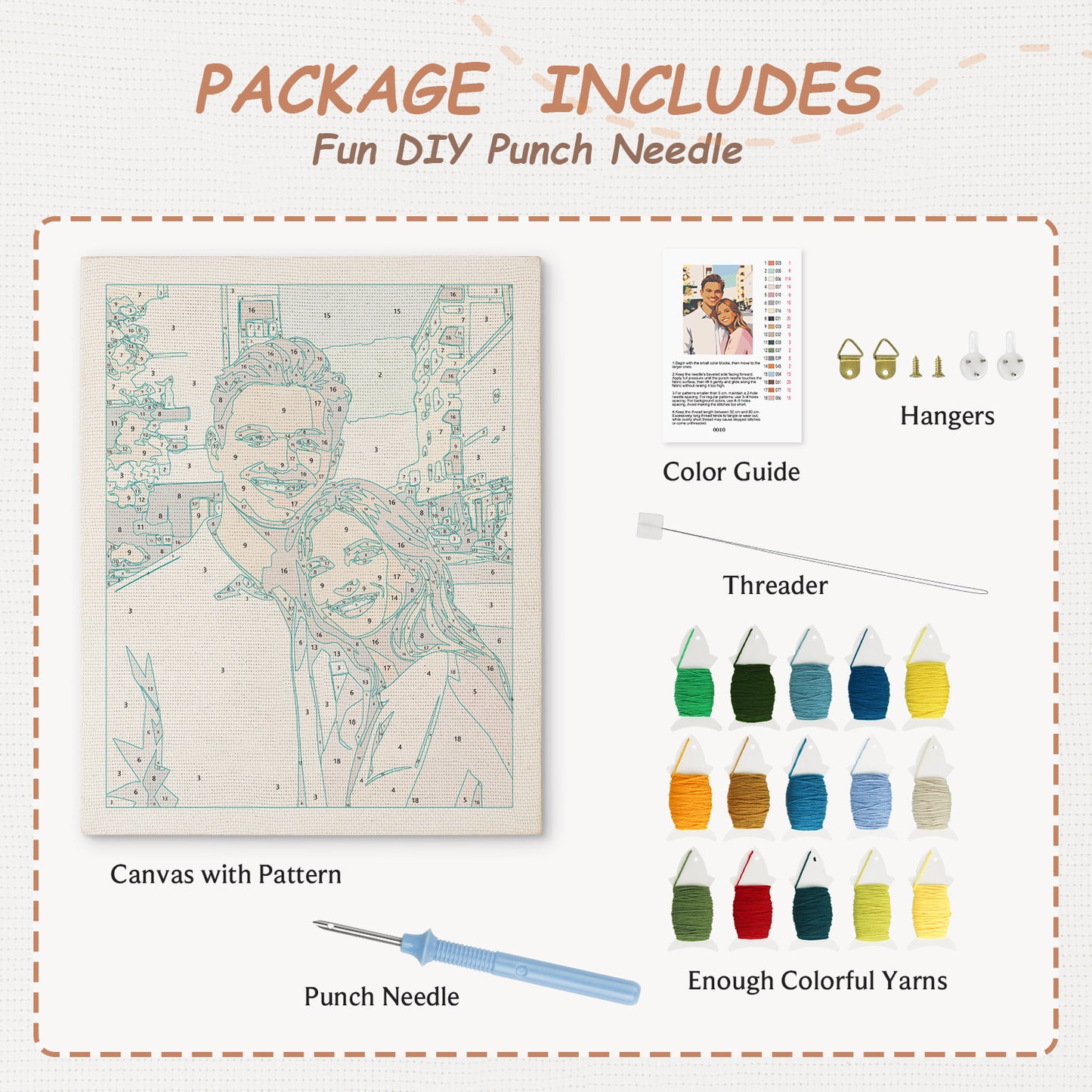 Personalized DIY Punch Needle Kit from Photo