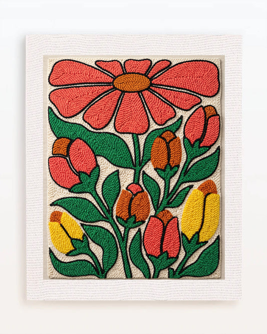 Big Red Daisy and Tulips