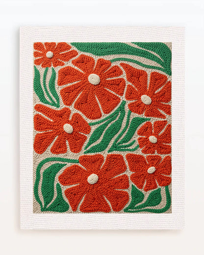 Retro Orange Flowers
