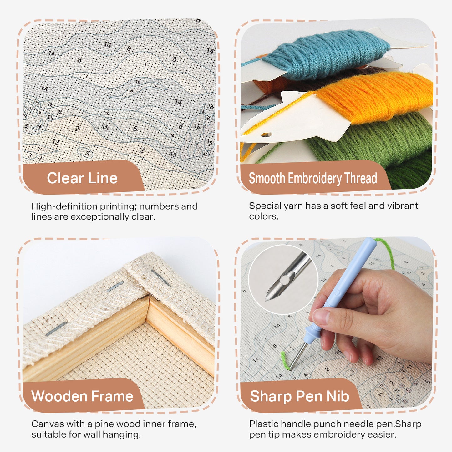 Personalized DIY Punch Needle Kit from Photo