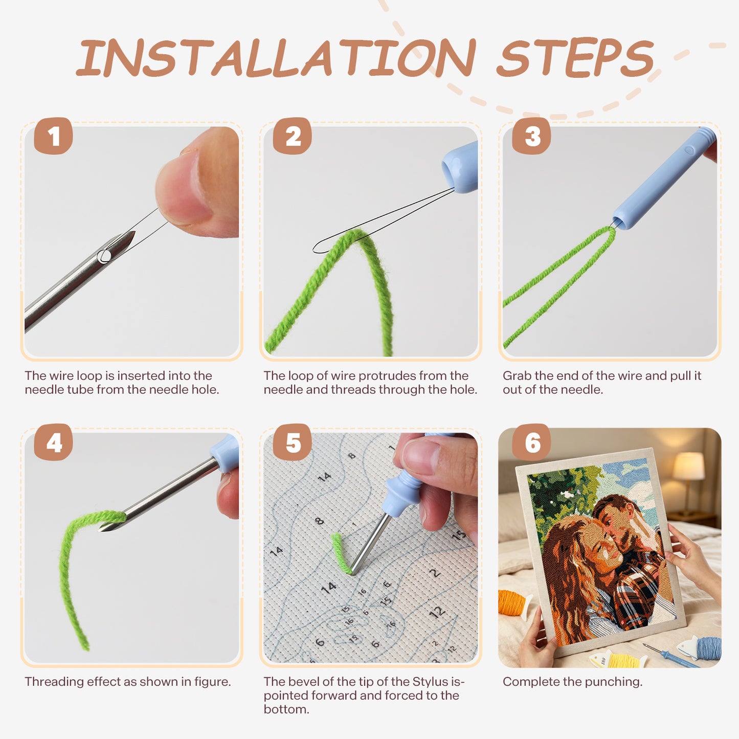 Personalized DIY Punch Needle Kit from Photo